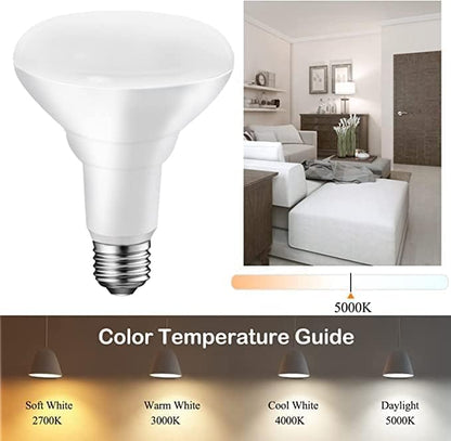 Energetic BR30 LED Bulb Indoor Flood Lights 8.5W, 65W Equivalent, 650LM, 5000K Daylight, E26 Base, 15000 Lifetime Hours, Dimmable Recessed Can Light Bulbs, 20 Pack