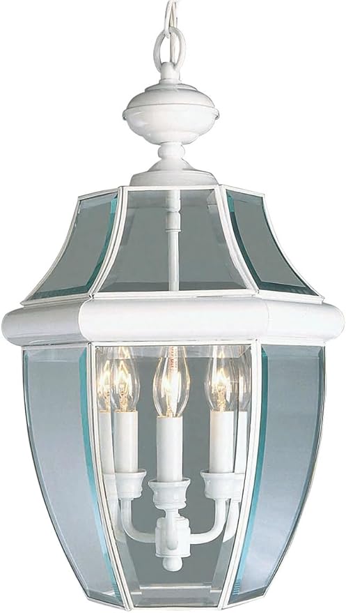 Livex Lighting 2355-03 Monterey 3-Light Outdoor Hanging Lantern, White