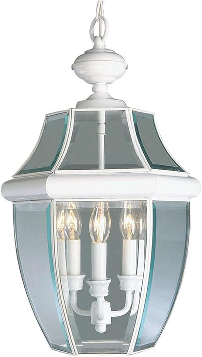 Livex Lighting 2355-03 Monterey 3-Light Outdoor Hanging Lantern, White
