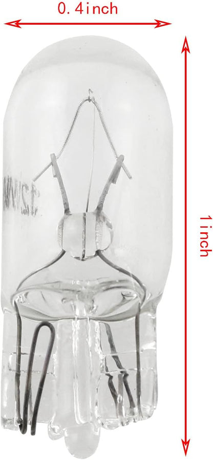 20PCS T3 1/4 Wedge Base 12 Volt 5 Watt Bulb Clear Krypton Light Bulb 9x20 mm for Landscape, RV and Cabinet Lighting