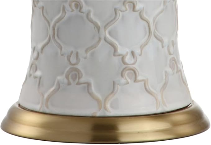 JONATHAN Y JYL4024A Arthur 29" Ceramic LED Table Lamp Traditional Transitional Bedside Desk Nightstand Lamp for Bedroom Living Room Office College Bookcase LED Bulb Included, Cream