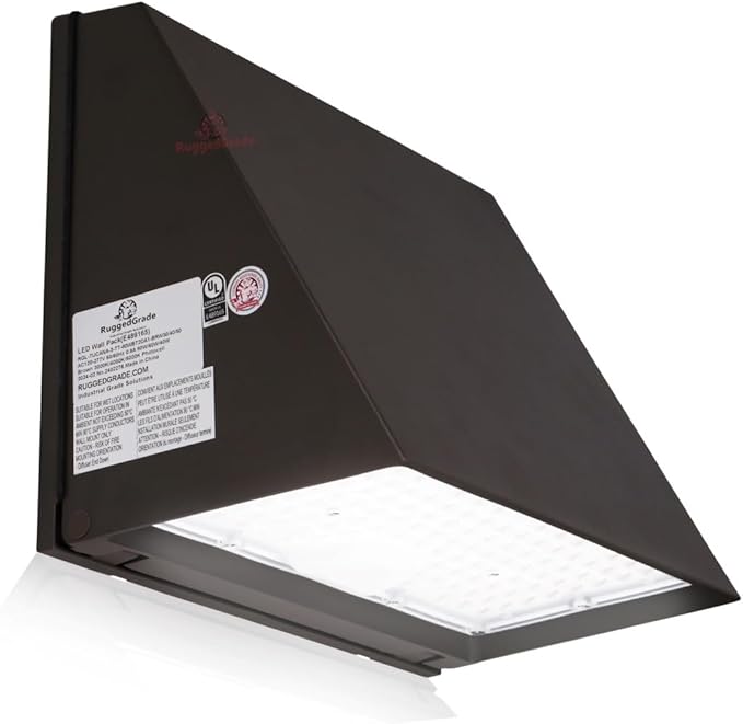 RuggedGrade 80W - Tucana III TunableTech Series - LED Wall Pack Light with Photocell - 11,200 Lumens - Color Selectable 3000K/4000K/5000K - Outdoor LED Light - DLC 5.1 Premium