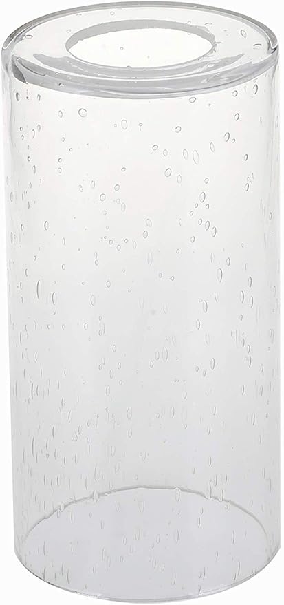 GoLucky Glass Cylinder Shade Accessory - Glass Lamp Fixture Shade Replacement - 4.7"D x 14"H