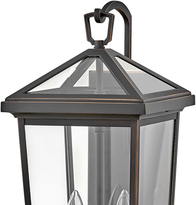 Hinkley Alford Place 25655OZ Medium Outdoor Tall Wall Mount Lantern - Die Cast Aluminum Frame, Sealed Clear Glass - Oil Rubbed Bronze