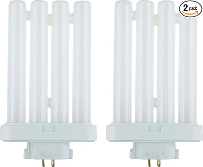 Sunlite 40530 FML27/30K/2PK Quad Tube Plug-in Compact Fluorescent Lamp, FML 4-Pin, 27 Watts, 1500 Lumens, 3000K Warm White, 4-Pin (GX10q4) Base, 120 Volts, 2 Pack