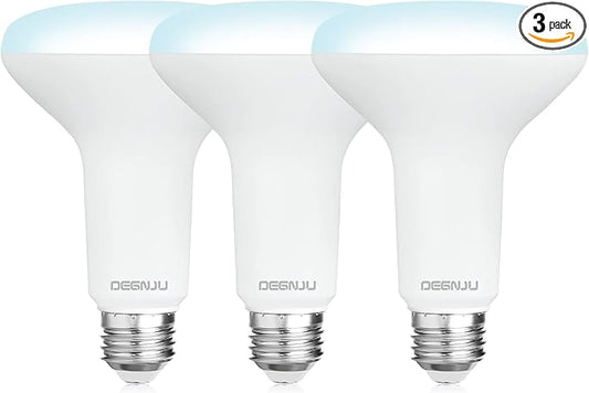 BR30 LED Bulb, Dimmable Flood Lights Indoor CRI80 7W Equivalent 65W 5000K Daylight 650 Lumens, 15000 Lifetime Hours Recessed Light Bulbs, Interior E26 Base LED Can Light Bulbs, 3 Pack