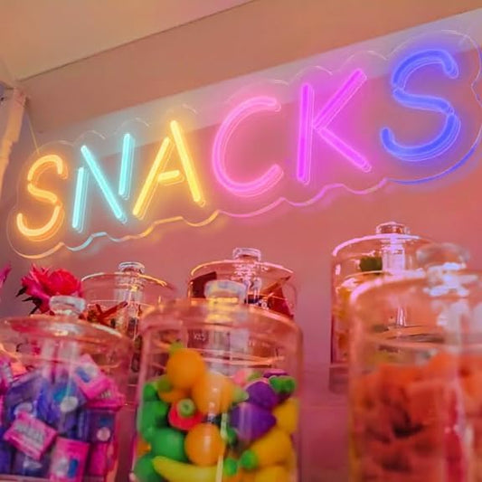 Snacks Neon Sign, Snacks Led Signs, Snacks Wall Led lights, Wall Decor, Snacks Led Lights, Best Gifts, Snacks Neon Signs, Custom Neon Signs Size:23inches