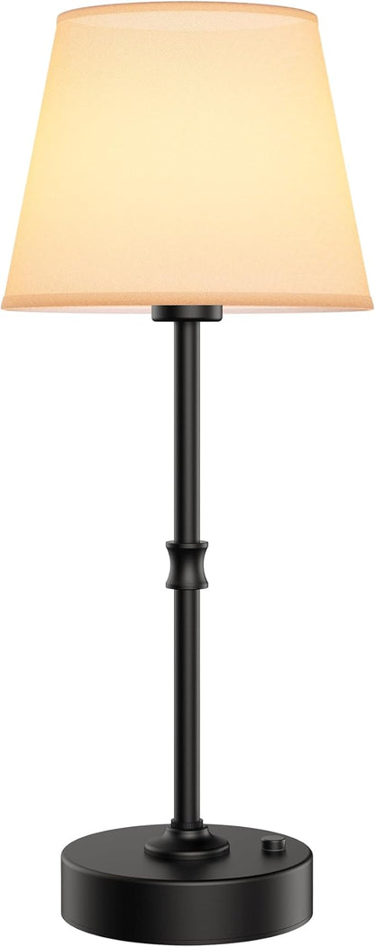 EppieBasic Cordless Table Lamp Rechargeable: Fast Charging & Long Lasting - 2700K Warm Light Vintage Brass Lamps - Dinning Living Room Bedroom - Black