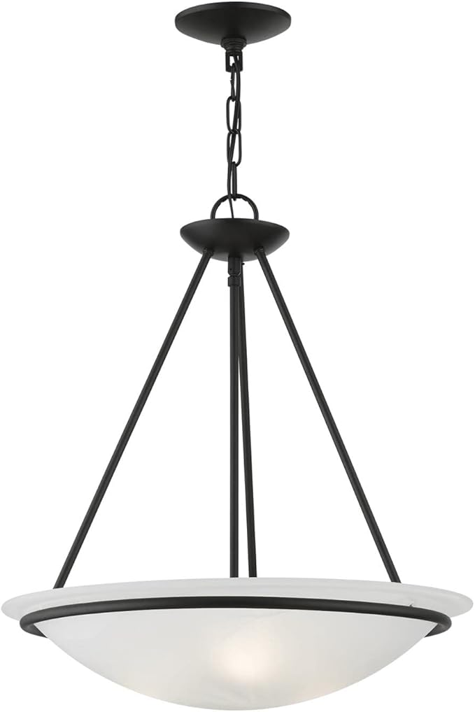 Livex Lighting 4826-04 Newburgh 3-Light Pendant, Black