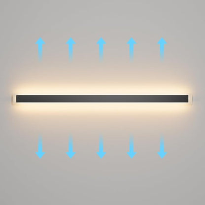 Aipsun 2 Packs Porch Wall Lights 56.3inch Long Strip Modern Outdoor Wall Light Fixture, Black Wall Mount Lighting Sconce Exterior Lights Wall Sconce 3000K for House Living Room Corridor