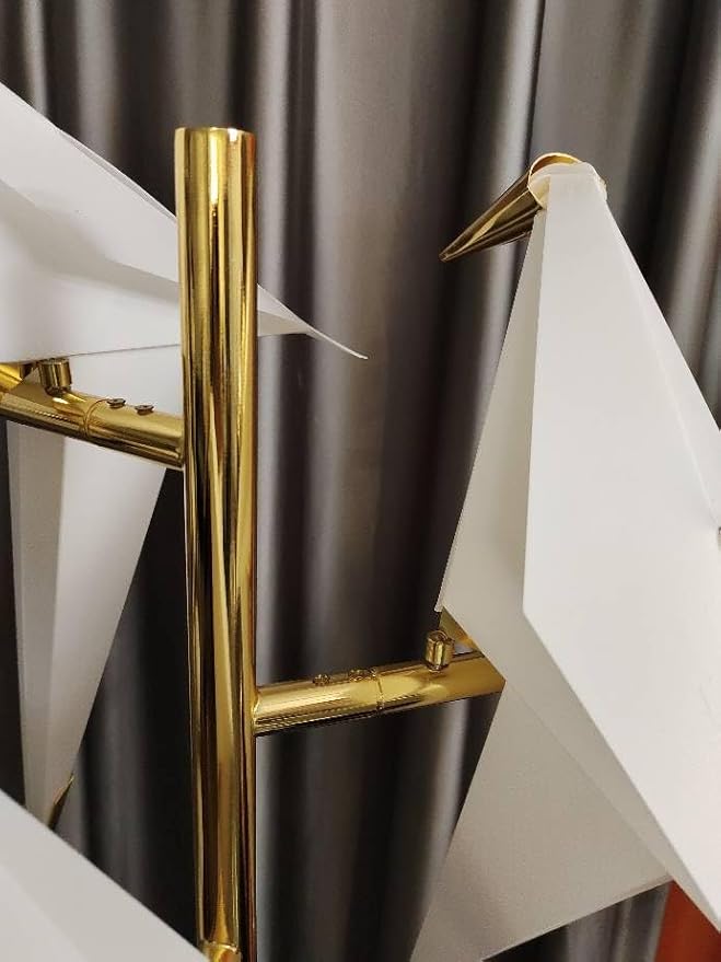 Modern Gold Floor Lamp Creative Crane Bird Standing Floor Lamp Tall Unique Lamps Metal Standing Light 2 Vivid Birds Shade Art Deco Floor Lamps for Living Room Bedroom - White Light
