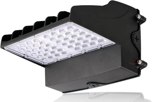 RuggedGrade 60W - Norani Series - Full Cutoff LED Wall Light - Wattage Selectable - 8,500 Lumens - Color Selectable 3000K/4000K/5000K - Outdoor LED Light - DLC 5.1 Premium