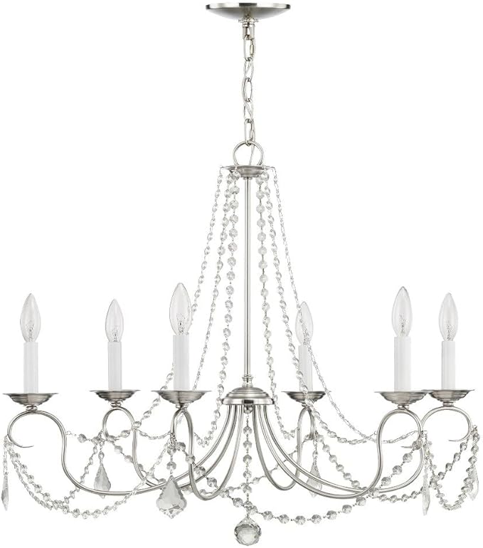 Livex Lighting 6516-48 Pennington 6 Light Chandelier, Antique Gold Leaf