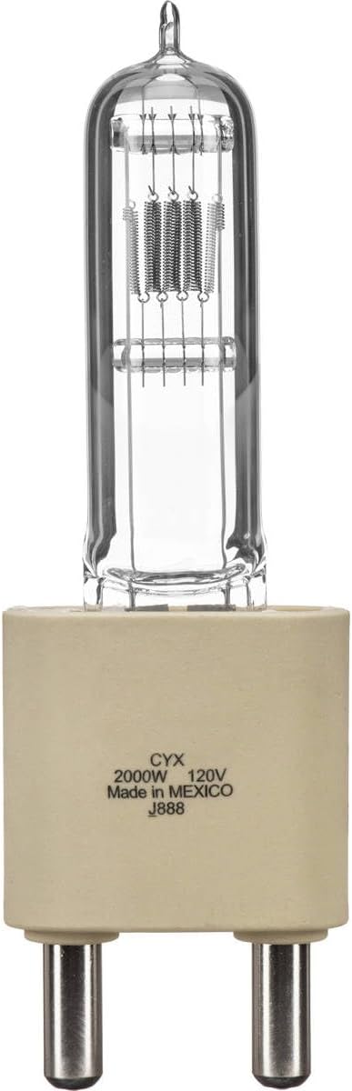 ARRI CYX 2,000 Watt, 120 Volt Quartz Halogen Lamp, 3200 deg.K., Approximate Life: 400 Hours