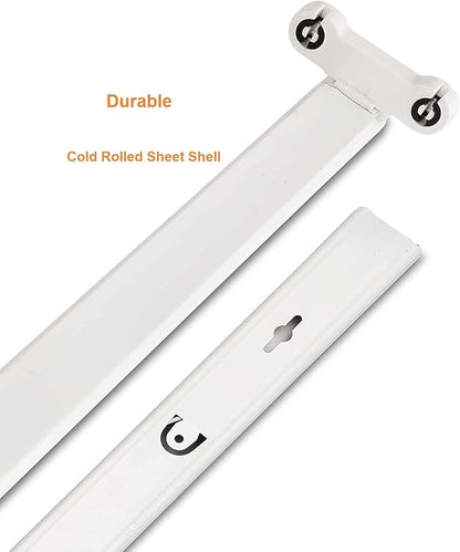 35 Pack LED Ready Strip, Narrow Type 2 Lamps Fixture, 4FT Strip Fixture 48” Linear Utility Strip Light,2 Lamps T8 Strip, Double End - LED T8 Tube Not Included