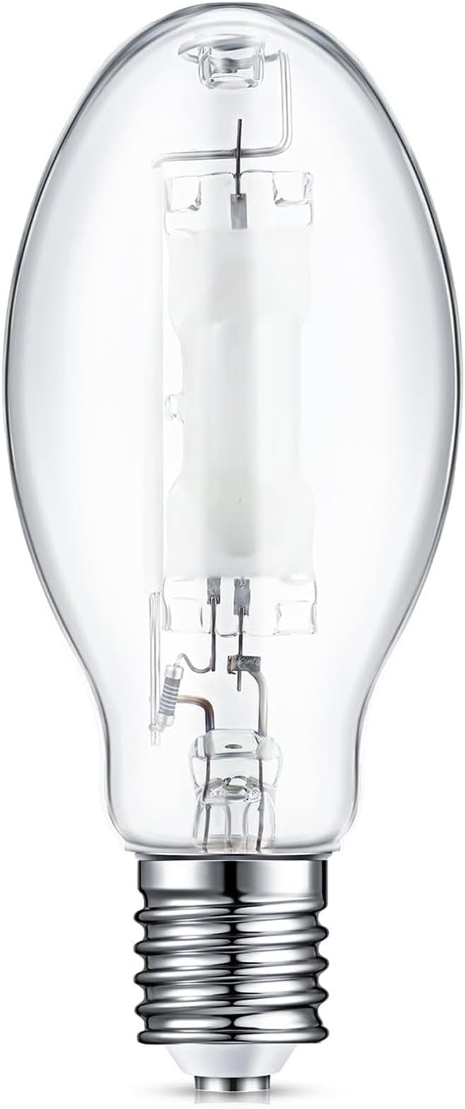 1 Pc 175 Watt Lighting Metal Halide Lamp MH400/U/MOG 36000 Lumen 4000K Outdoor Light Bulb 12, 000 Hour Span Life Mogul Base (E39) ED28 High Intensity Discharge Metal Halide Bulb