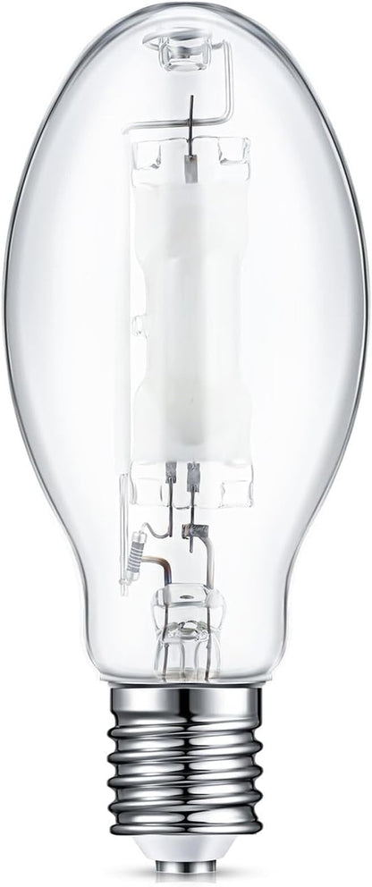 1 Pc 175 Watt Lighting Metal Halide Lamp MH400/U/MOG 36000 Lumen 4000K Outdoor Light Bulb 12, 000 Hour Span Life Mogul Base (E39) ED28 High Intensity Discharge Metal Halide Bulb