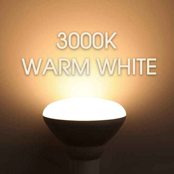 Energetic LED Recessed Light Bulbs BR30, 65W Equivalent, Dimmable, Warm White 3000K, Indoor Flood Lights for Recessed Cans, 6 Pack