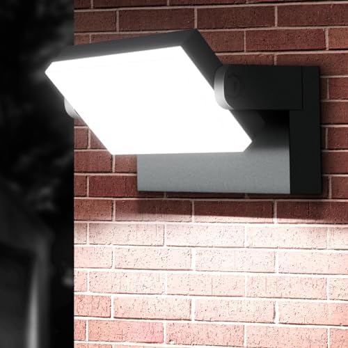 ledmo Outdoor Wall Lights 40W Adjustable 360 Degree Head Waterporof 5000K Cut Off Wall Pack Black Modern Front Door Porch Light Christmas Outdoor Lighting Garage Security Lighting