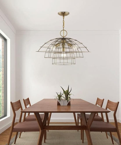 Livex Lighting 4 Lt Brushed Nickel Chandelier
