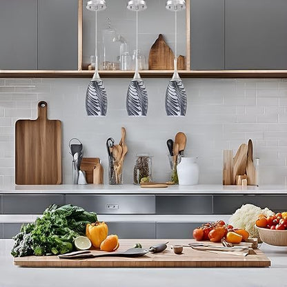 Mini Glass Pendant Light 4.72" with Handblown Black Gray Marble Art Glass Hanging Light 3-Pack Oval Ceiling Hanging Light Fixture for Dining Room Kitchen Island Cafe Foyer Hallway