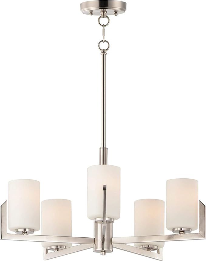 White Frosted Glass Shade Replacements - 4 Pack Elegant Cylinder Glass Globe Shades with 1-5/8-inch Fitter for Pendant, Chandelier, Wall Sconces