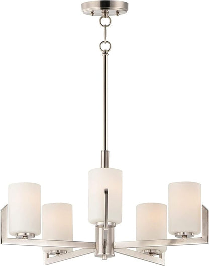 White Frosted Glass Shade Replacements - 4 Pack Elegant Cylinder Glass Globe Shades with 1-5/8-inch Fitter for Pendant, Chandelier, Wall Sconces