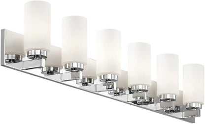 Livex Lighting 16376-91 West Lake 6-Light Bath Light, Brushed Nickel, 47 x 4 x 8