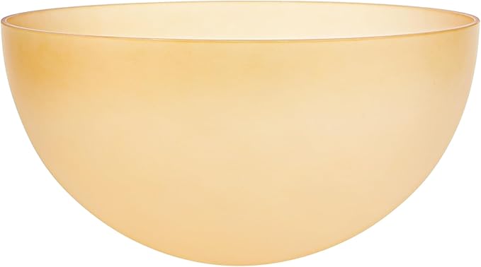 Bowl Glass Lamp Shade Replacement, 1-5/8 inch Fitter, 11.8" Diameter, 6.1" Height, Frosted Amber Globe Cover for Kitchen Island Pendant Light