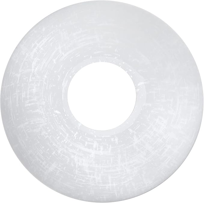 Glass Lamp Shade Replacement Globe & Cover for Lighting Fixture, 5.9" Diameter, 1-5/8 inch Fitter, 2 Pack White Linen Vanity Globe Lamp Shade