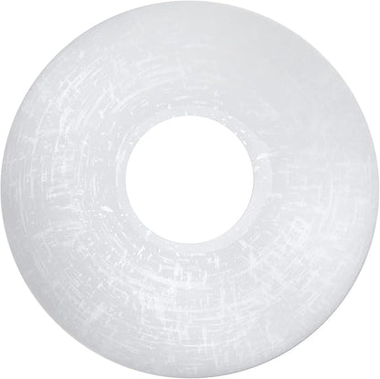 Glass Lamp Shade Replacement Globe & Cover for Lighting Fixture, 5.9" Diameter, 1-5/8 inch Fitter, 2 Pack White Linen Vanity Globe Lamp Shade