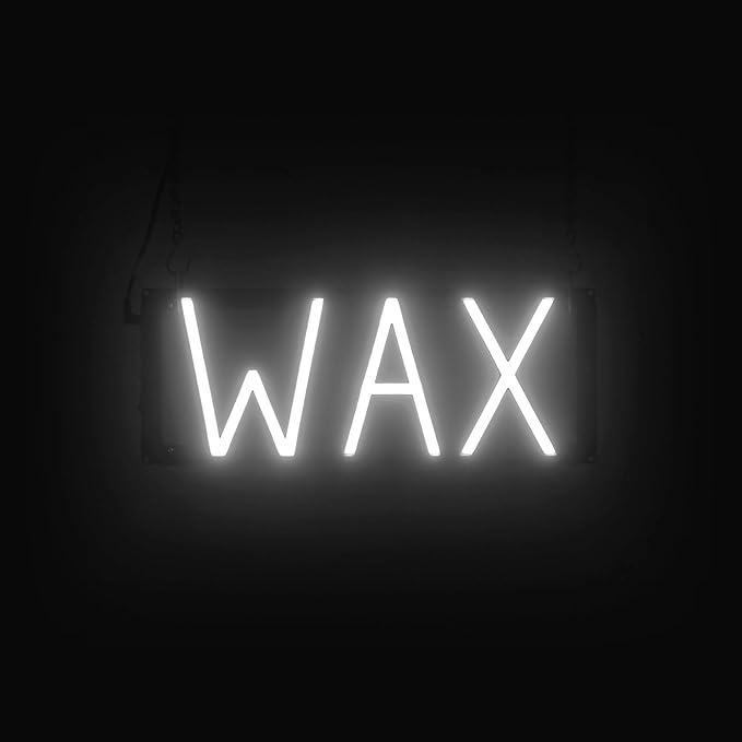 SpellBrite WAX Sign | Beauty-Related Sign with Neon Look, White LED Light Source | 16.0" x 6.3"