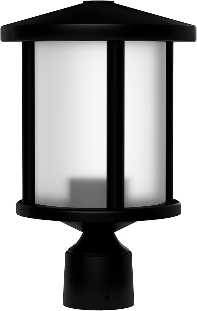 KASTLITE Outdoor Post Light Fixture, Fits 3" Lamp Post Outdoor Lighting - Anti-Rust Waterproof Lantern Pole Light, E26 Base - Yard Pathway Driveway Patio Deck Fence & Street Lighting