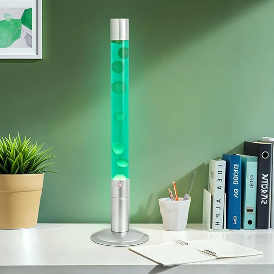 30-Inch Relaxing Liquid Motion Lamps,Magma Lamps, Home Decor Living Room Office Bedroom Lamp for Adults (White Water Red Wax) (Green Water White Wax)