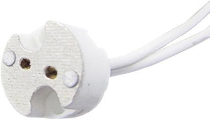 Bioluz LED 10 Pack MR16 Light Socket for Halogen and LED, fits All GU5.3 Sockets, Ceramic Base with Silicon Wire Also fits MR11 and G4 (Pack of 10)