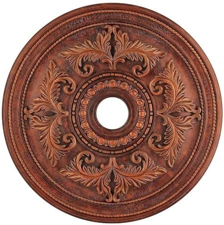 Livex Lighting 8210-30 Ceiling Medallion, Crackled Greek Bronze Medium