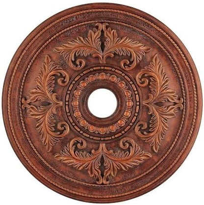 Livex Lighting 8210-30 Ceiling Medallion, Crackled Greek Bronze Medium