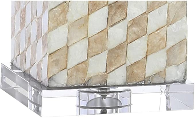 JONATHAN Y JYL1048A Daniel 30.5" Seashell/Crystal LED Table Lamp Coastal Traditional Bedside Desk Nightstand Lamp for Bedroom Living Room Office College Bookcase LED Bulb Included, Cream