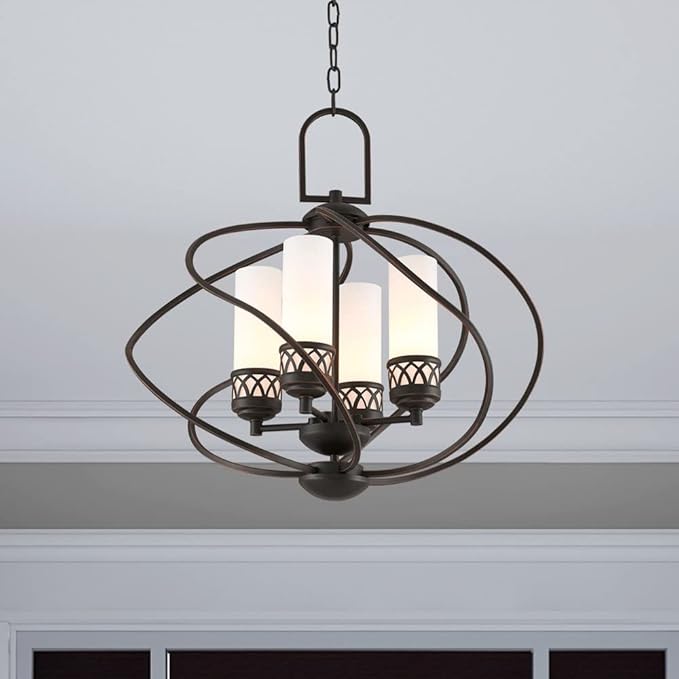 Livex Lighting 4724-91 Westfield 4-Light Chandelier, Brushed Nickel, 22"L x 22"W x 21.25"H