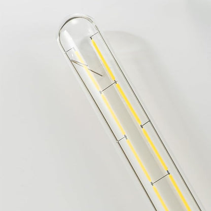 E26 LED Light Bulb,T10 Dimmable Led Tubular Bulb 8W,75 Watt Equivalent,T10 Led Bulbs 5000K Cool White,8.9In Edison Light Bulbs,Clear Glass,6Pack.