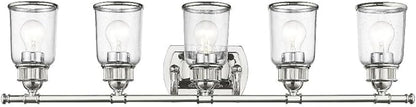 Livex 10515-05 Contemporary Modern Five Light Bath Vanity from Lawrenceville Collection Finish, Polished Chrome