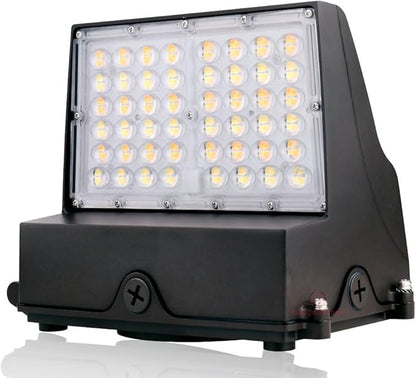 RuggedGrade 60W - Norani Series - Full Cutoff LED Wall Light - Wattage Selectable - 8,500 Lumens - Color Selectable 3000K/4000K/5000K - Outdoor LED Light - DLC 5.1 Premium