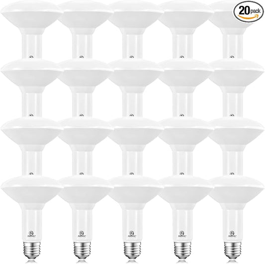Energetic LED BR30 Flood Light Bulbs Indoor, Warm White 3000K, Dimmable, 65 Watts Recessed Light Bulbs for Cans, 650 Lumen, ETL Listed, 20 Pack