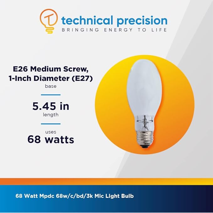 Technical Precision Replacement for MICROSUN Lamps MPDC 68W/C/BD/3K MIC Light Bulb