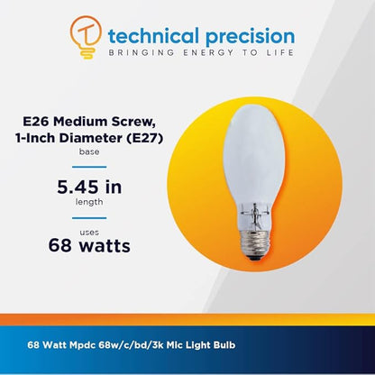 Technical Precision Replacement for MICROSUN Lamps MPDC 68W/C/BD/3K MIC Light Bulb