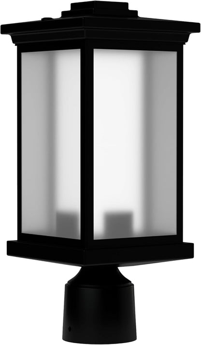 KASTLITE Outdoor Post Light Fixture, Fits 3" Lamp Post Outdoor Lighting - Anti-Rust Waterproof Lantern Pole Light, E26 Base - Yard Pathway Driveway Patio Deck Fence & Street Lighting