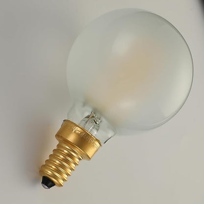 G16.5 Light Bulb,6W E12 LED Bulb dimmable Equivalent E12 Candelabra Bulb 60 Watt,Soft White 3000K,600lm,CRI90+,AC120V,Edison Style,Frosted Glass,Pack of 6