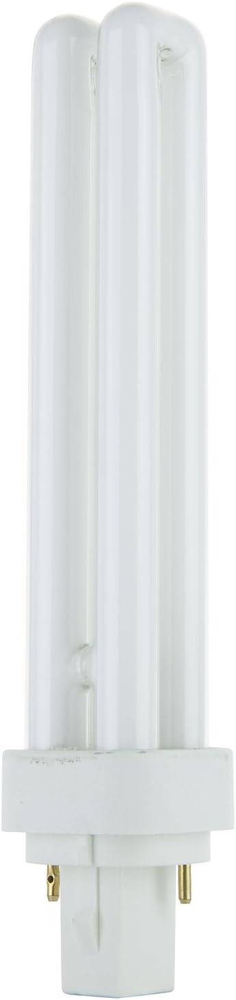 Sunlite Compact Fluorescent PLD 2-Pin Plug-in Double Quad Tube Light Bulb, 26 Watts, 1560 Lumens, 2-Pin G24d3 Base, 2700K Soft White, 10 Pack