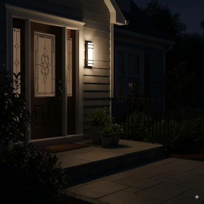 Modern Outdoor Wall Lights 16 Inch, Dimmable Exterior Wall Sconce, 3000K 4000K 6000K Adjustable Color Temp,IP65 Waterproof Black Outdoor Lighting for Porch,Garage,Patio,Garden,House,Hallway, Backyard