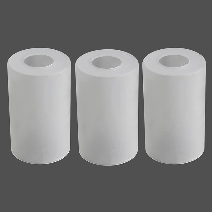 3 Pack Frosted Glass Shade, Cylinder Light Fixture Replacement Globe or Cover with 1-5/8-Inch Fitter for Chandelier Wall Sconce Pendant Light, G0073